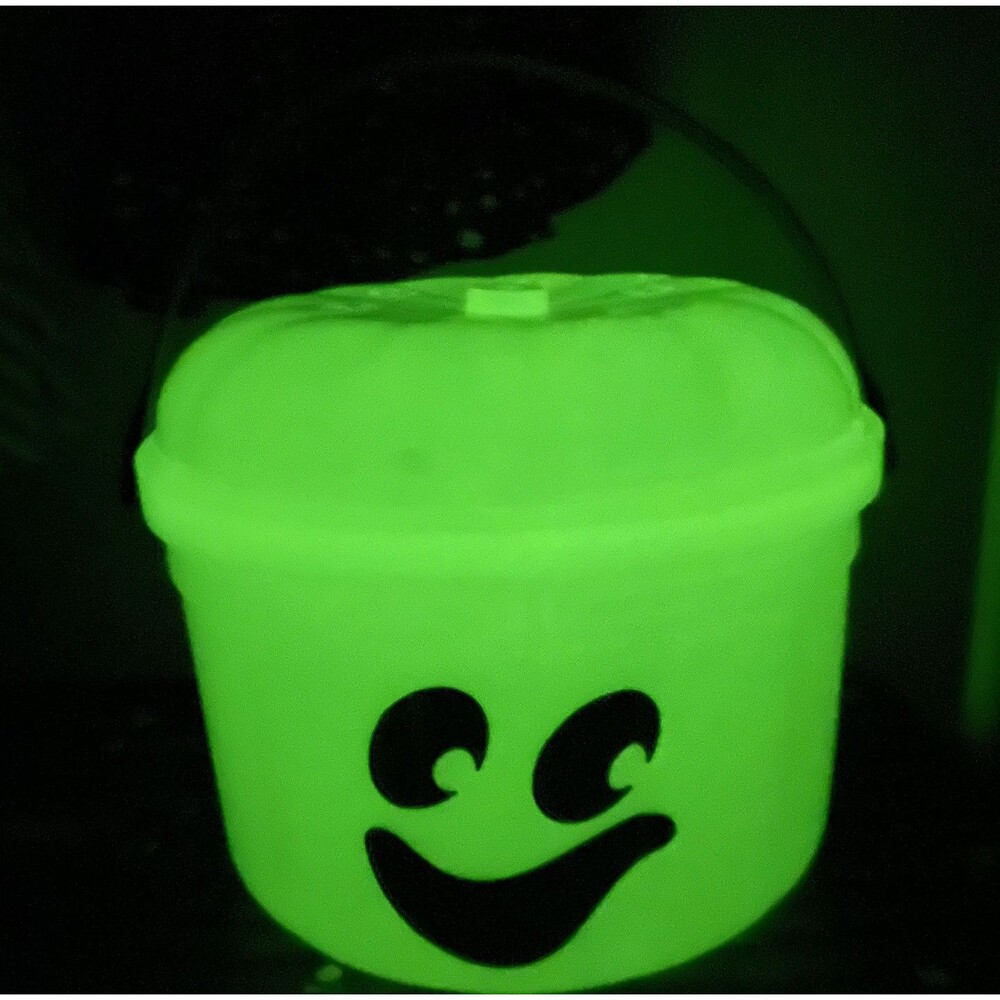 McDonald's 1986 Vintage Glow Plastic Pail Bucket w/ Lid & Handle